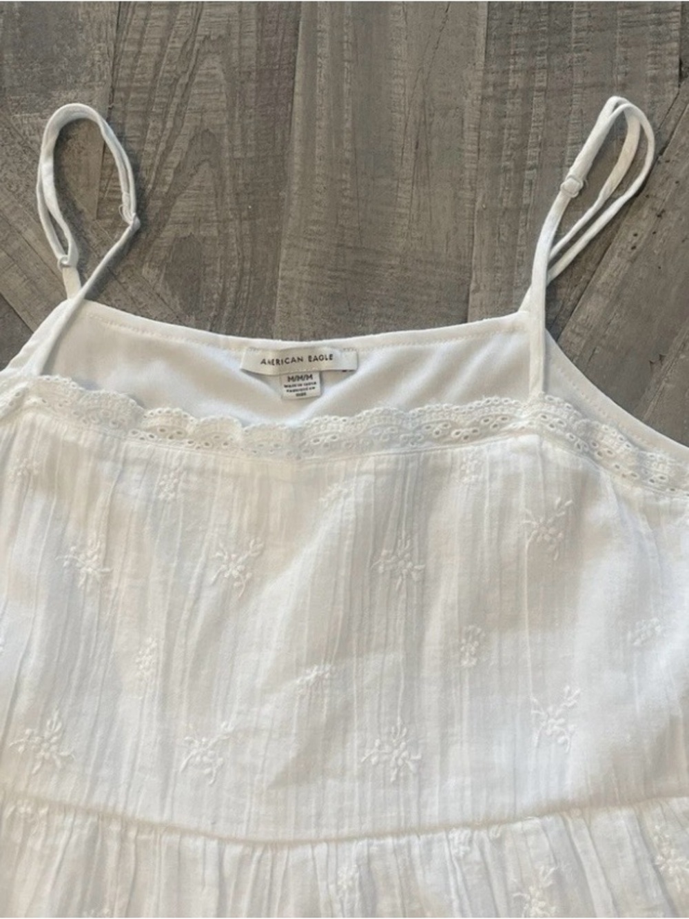 American Eagle Outfitters White Spaghetti Strap Mini Dress - Picture 5 of 9